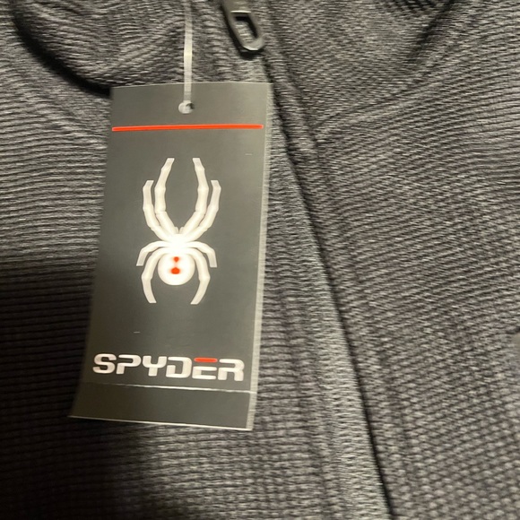 Spyder Black Quarter Zip with Red Details Size Medium - Picture 6 of 6
